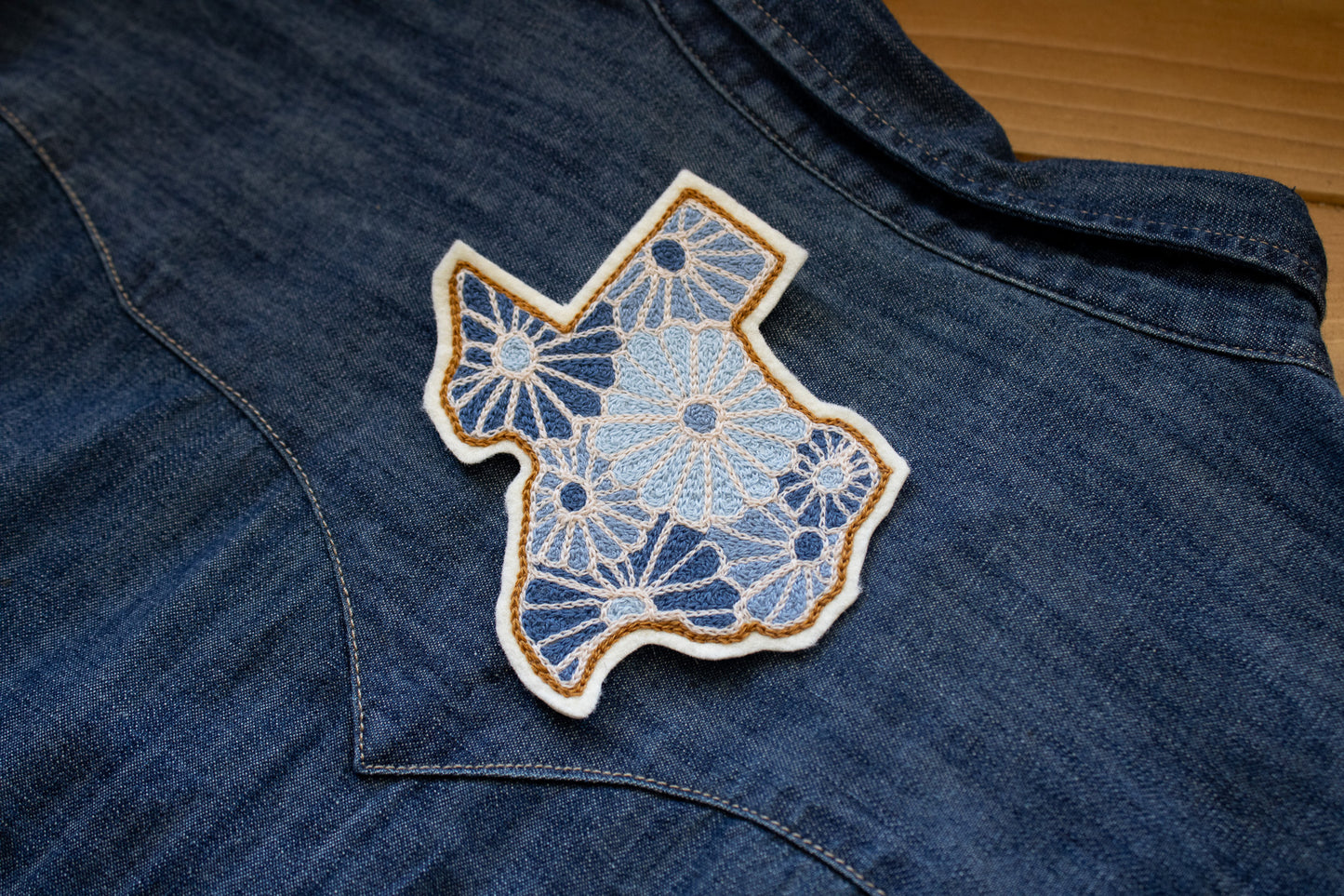 BLUE JEAN BABY DAISY TEXAS PATCH