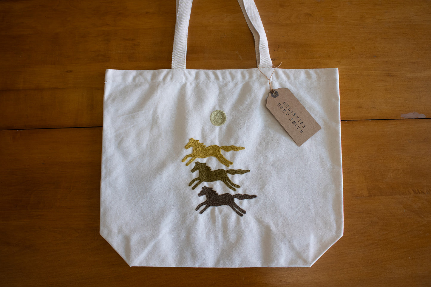 CHAINSTITCHED TOTE BAG