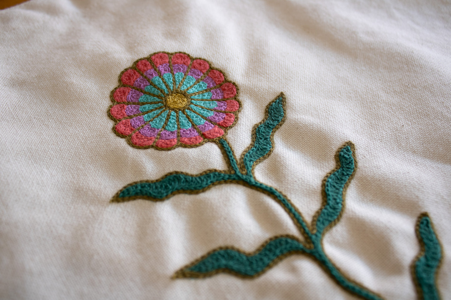 CHAINSTITCHED TOTE BAG