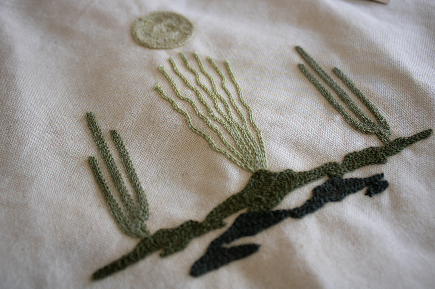 CHAINSTITCHED TOTE BAG