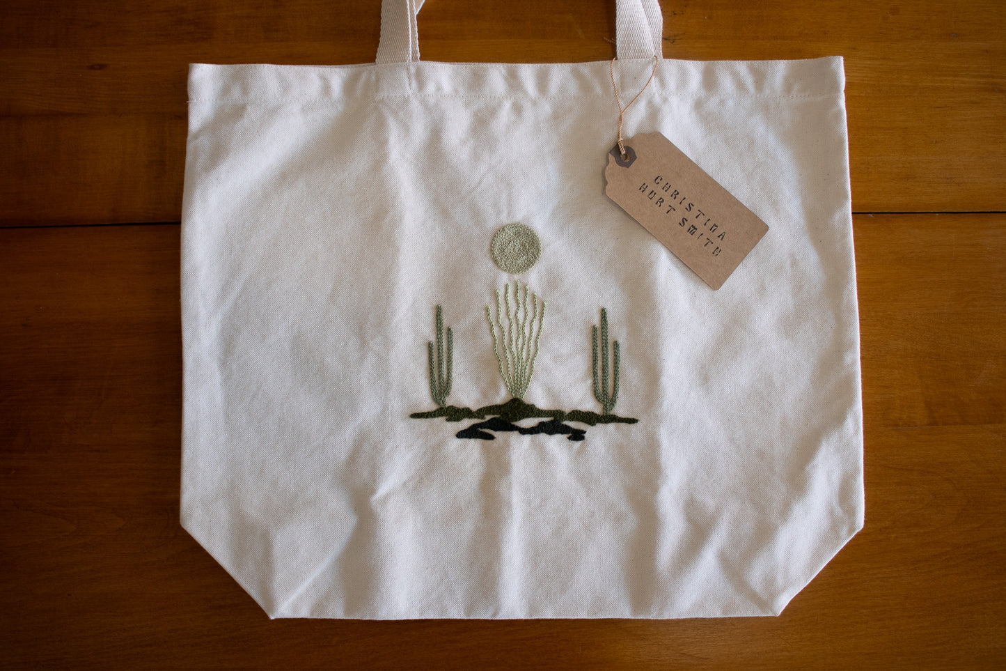 CHAINSTITCHED TOTE BAG